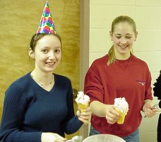 Someone should have told them they were giving out cones with HOLES IN THEM!!
