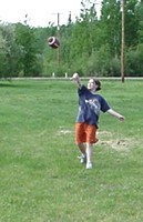 ... such perfect form! Except it's a football!!