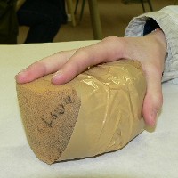 An egg wrapped in a sponge. This was the lightest entry, at only 67 grams.