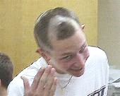 Grant was slightly injured when he tried to do his nosehairs too...